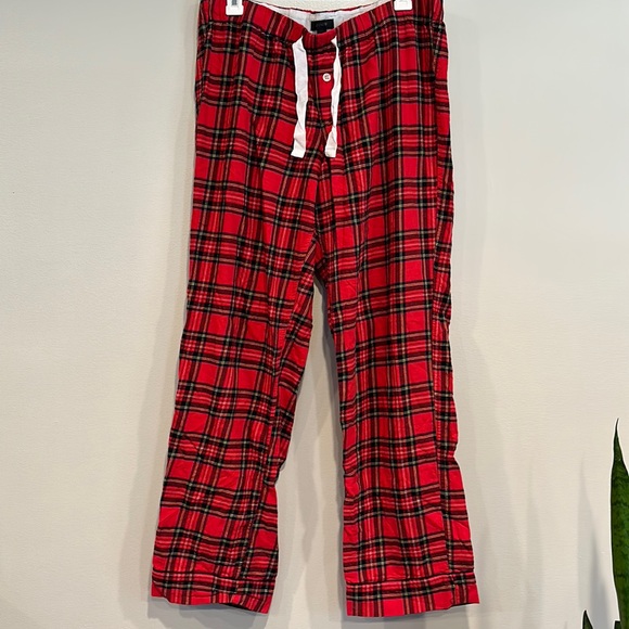 J.Crew black and red plaid pj pants medium - Picture 1 of 6